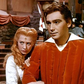 Marie Kyselková s Josefem Zímou v pohádce Princezna se zlatou hvězdou v roce 1959.