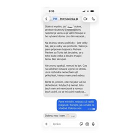 Petr Macinka měl vyhrožovat Petru Pavlovi.