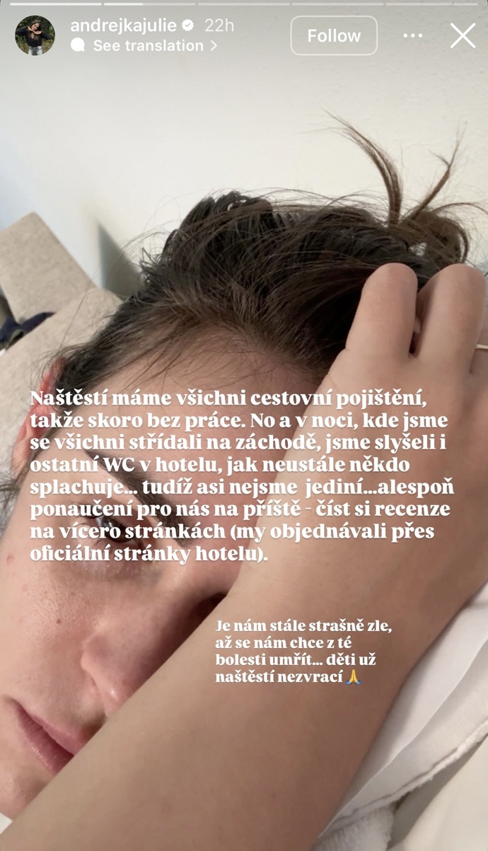 FOTO: Andrea Nguyen je v nemocnici. S rodinou se otrávili jídlem.