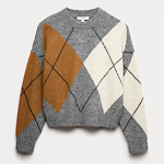 Svetr se vzorem argyle a vlnou, Marks&Spencer, 1299 Kč