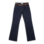 Džíny bootcut s páskem, Stradivarius,  849 Kč