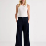 Široké kalhoty z džínoviny se strečem, Lindex, 1499 Kč