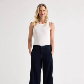 Široké kalhoty z džínoviny se strečem, Lindex, 1499 Kč