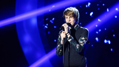 FOTO: Štěpán Urban v pěvecké soutěži.