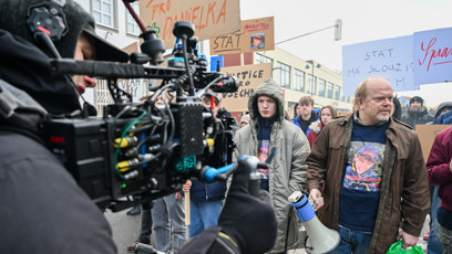 FOTO: David Novotný při natáčení.