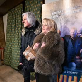 Veronika Žilková s partnerem Ivanem Hubačem. 