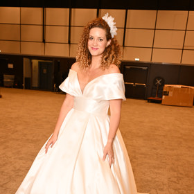 Kateřina Pechová ve svatebních šatech. 