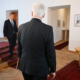 Petr Pavel a Andrej Babiš na Hradě.