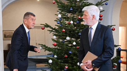 FOTO: Setkání Petra Pavla a Andreje Babiše neprobíhalo zdá se v přátelském duchu.