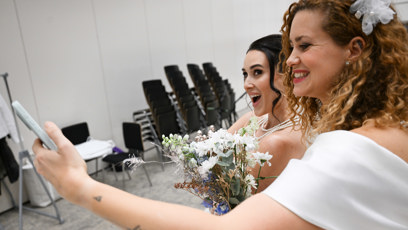 FOTO: Veronika Beskydiarová a Kateřina Pechová si udělaly selfie.