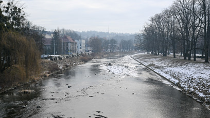 FOTO: Český Těšín a řeka, která město odděluje na poskou a českou část.