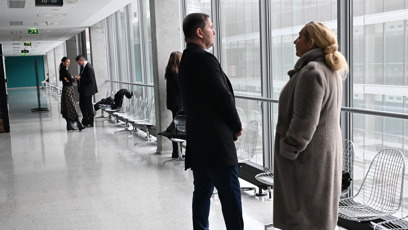 FOTO: Agáta Hanychová a Jaromír Soukup u soudu.