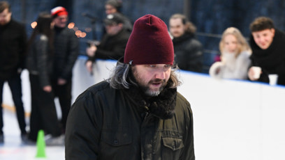 FOTO: Felix Slováček mladší na ledě.