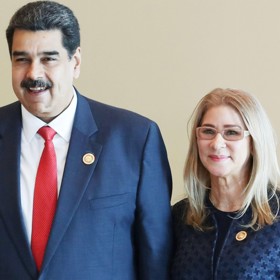Nicolas Maduro se svou ženou Ciliou Flores.