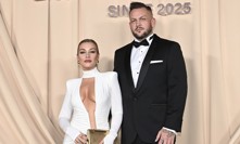 Dominika Myslivcová s partnerem na plese Beauty Ball. 