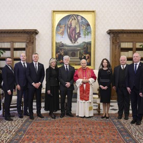 Petr Pavel a Eva Pavlová ve Vatikánu.