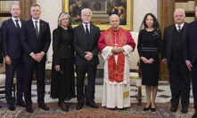 Petr Pavel a Eva Pavlová ve Vatikánu.