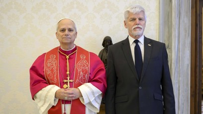 FOTO: Prezident Petr Pavel s papežem Lvem XIV.