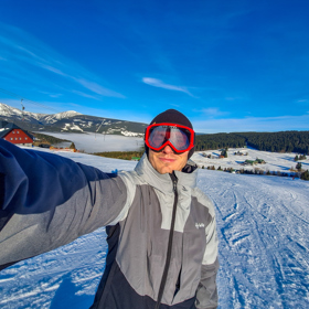 Pavel Callta je velký fanoušek jízdy na snowboardu.
