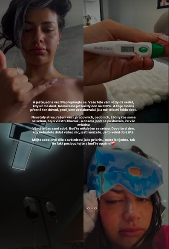 FOTO: Stres a pracovní napětí jí dostalo.