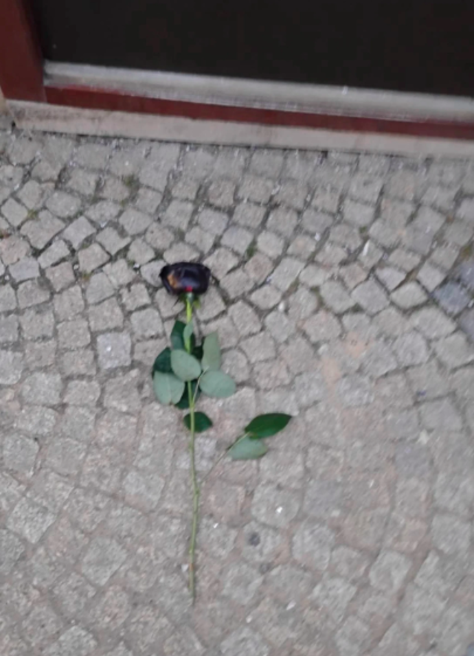 FOTO: Před vchodem nechal pohřební růži. – stránka 2