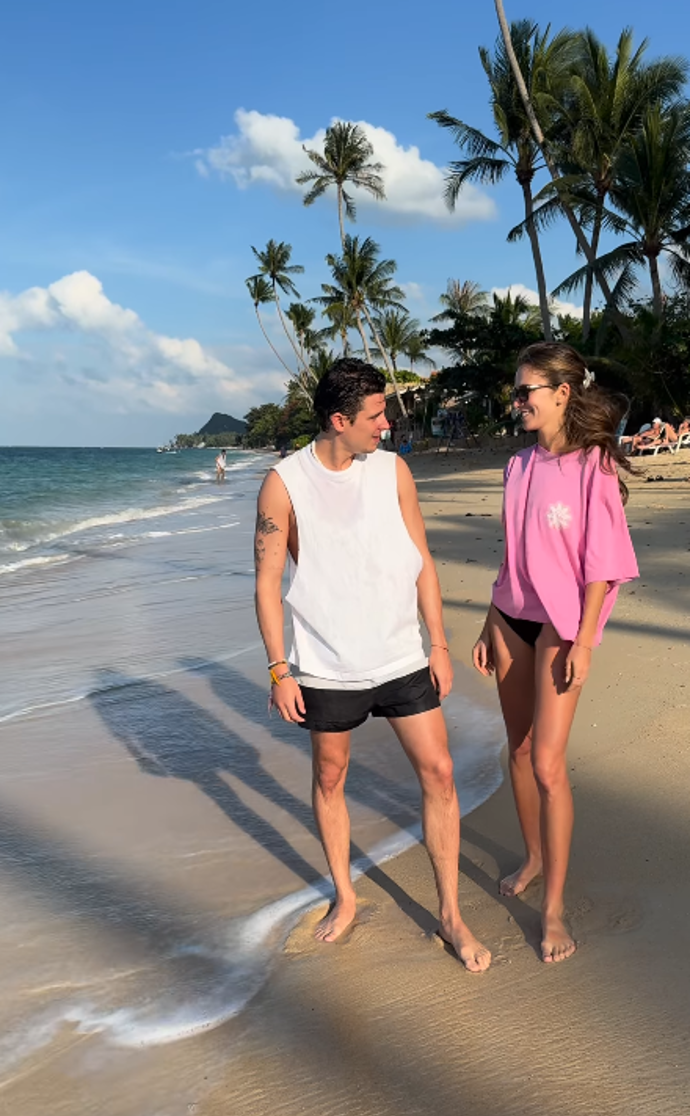 FOTO: Andrea Bezděková se partnerem na dovolené.