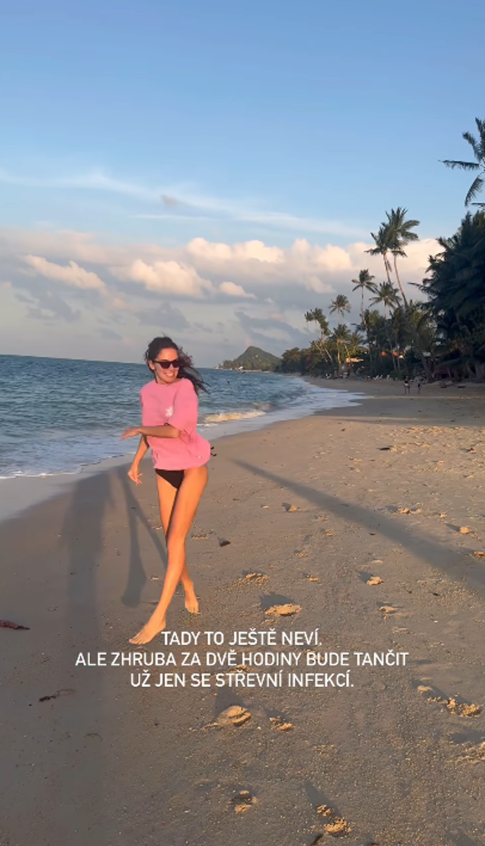 FOTO: Andrea Bezděková chytla v exotice střevní potíže. – stránka 1