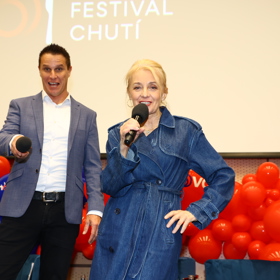 Veronika Žilková a Miroslav Dopita se skvěle bavili.