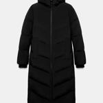 Dlouhý péřový větruvzdorný kabát, Zara, 1999 Kč