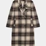 Kabát s kostkou z vlny, Zara, 4299 Kč