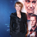 Černé sako herečky Lenky Dolanské Vlasákové oživil jemný třpyt.