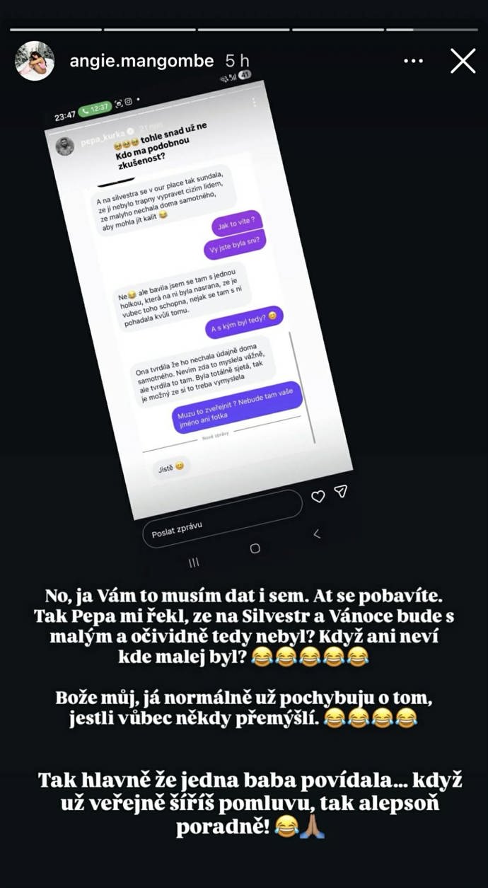 FOTO: Angie Mangombe se brání. – stránka 3