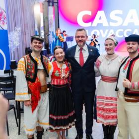 Slovenský prezident Peter Pellegrini na olympiádě.
