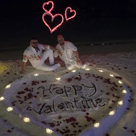 Osmany Laffita oslavil Valentýn s partnerem na Maledivách.