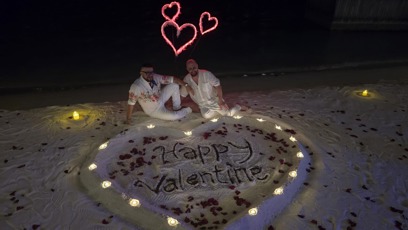FOTO: Osmany Laffita oslavil Valentýn s partnerem na Maledivách.