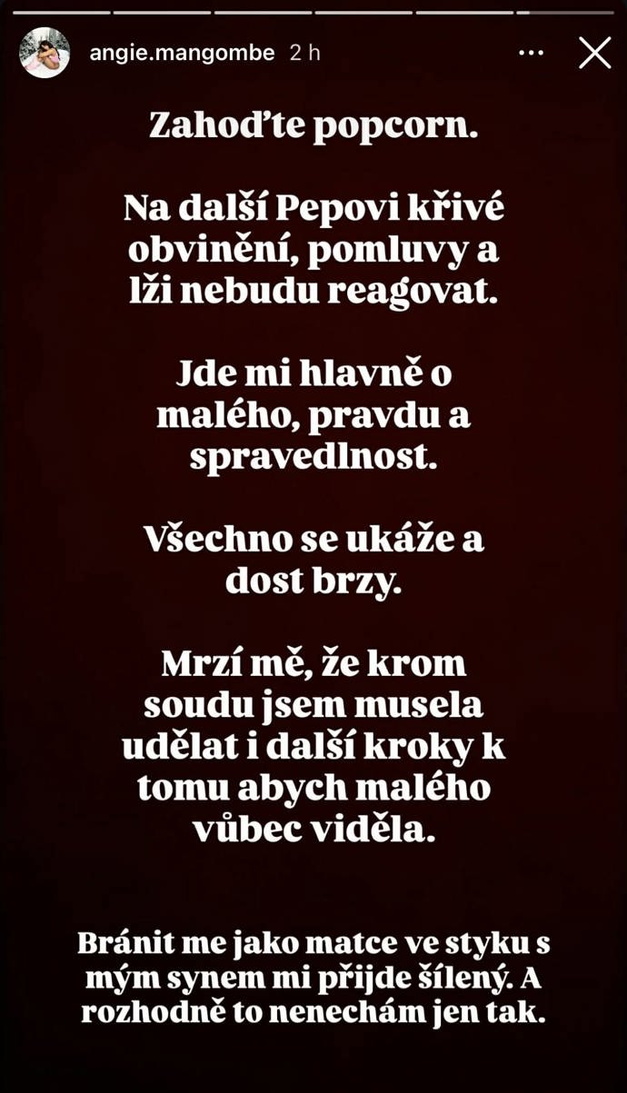 FOTO: Angie Mangombe dal reagovat nechtěla.