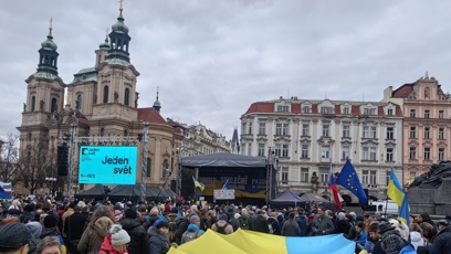 FOTO: Demonstrace na podporu Ukrajiny.