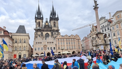 FOTO: Demonstrace na podporu Ukrajiny.