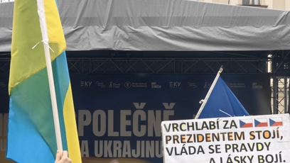 FOTO: Demonstrace na podporu Ukrajiny.