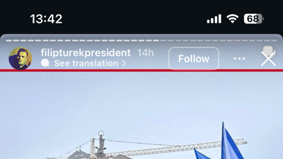 FOTO: Filip Turek zkritizoval demonstraci na podporu Petra Pavla.