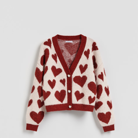 Kardigan se srdíčky, Reserved, 899 Kč