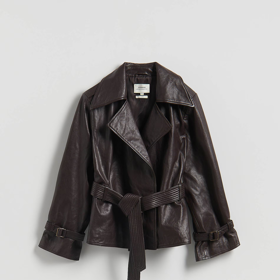 Kožená bunda s límcem, Reserved,
4 999 Kč