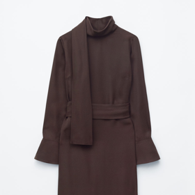 Midi šaty se šálovým výstřihem, & Other Stories, 4790 Kč