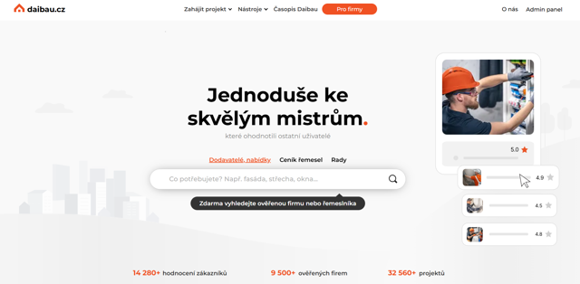 Jak Daibau usnadní život každému, kdo hledá řemeslníka?