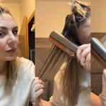 Vlasy foukám i žehlím vždy po sekcích a Airstrait je rychlý a velmi účinný. Více mokré vlasy jsem v některých sekcích projela v horní částí dvakrát, jinak jen jednou a byly krásně hladké. 