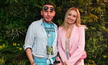 Jan Tuna a Nicole Šáchová na uvedení nové reality show. 