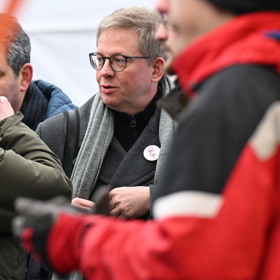 Aleš Cibulka na demonstraci.