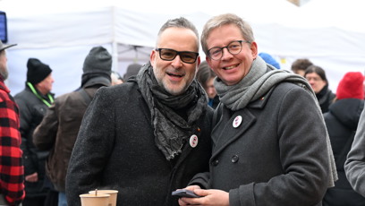 FOTO: Aleš Cibulka s Michalem Jagelkou dorazili na demonstraci.
