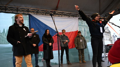 FOTO: Sarah Haváčová dala hlasitě najevo svůj názor.