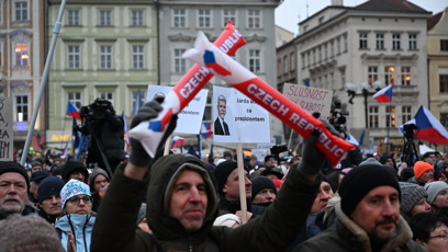 FOTO: Demonstranti v centru Prahy.